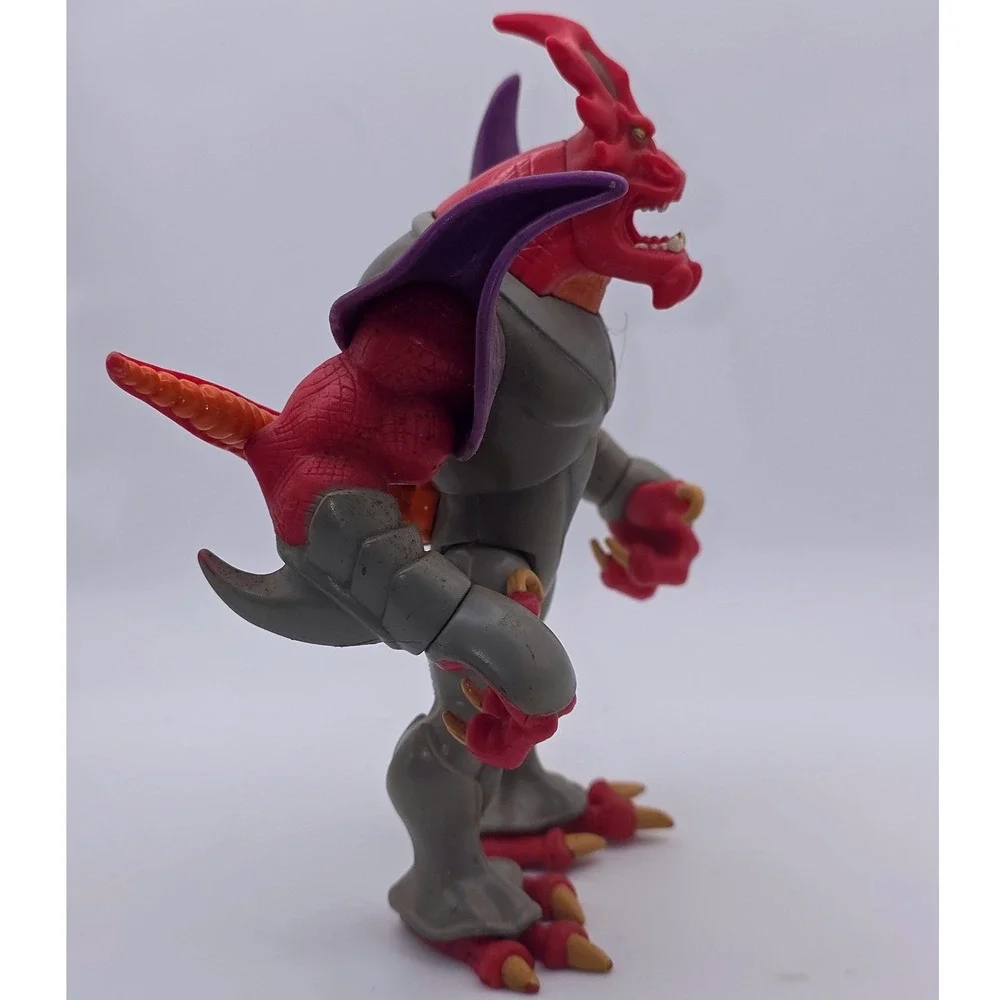 Mattel Mighty Ducks Lord Dragaunus Action Figure Red Purple Fair Cond. 1996